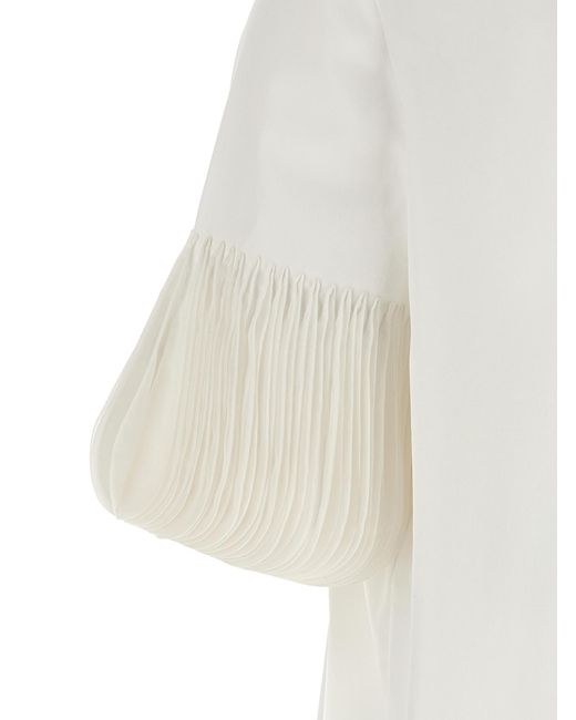 Valentino Garavani White Poplin Embroidered Shirt Cotton Shirt, Blouse