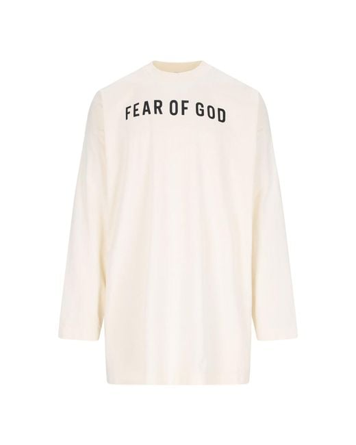 Fear Of God White Thunderbird Logo T-Shirt for men