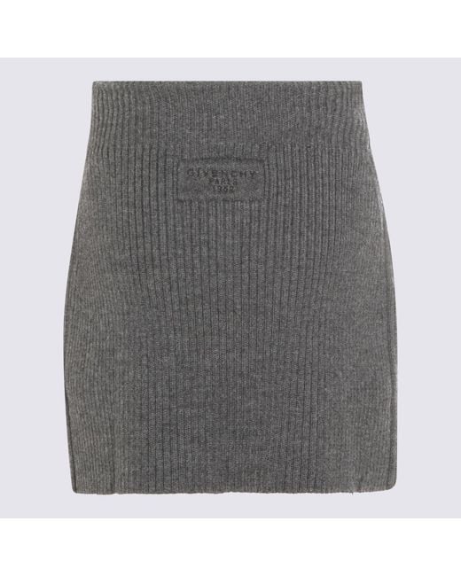 Givenchy Gray Wool Skirt