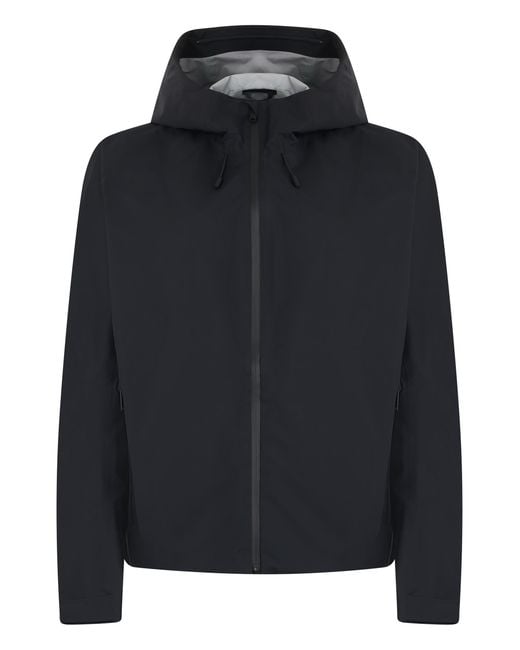 Canada Goose Black Hooded Jacket Polyester Trench & Raincoats