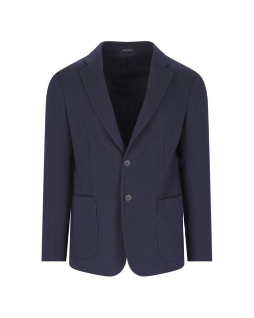 Giorgio Armani Blue Single Breasted Tailored Blazer for men