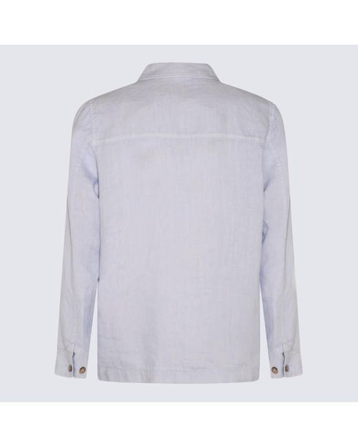 Altea Blue Light Linen Shirt for men