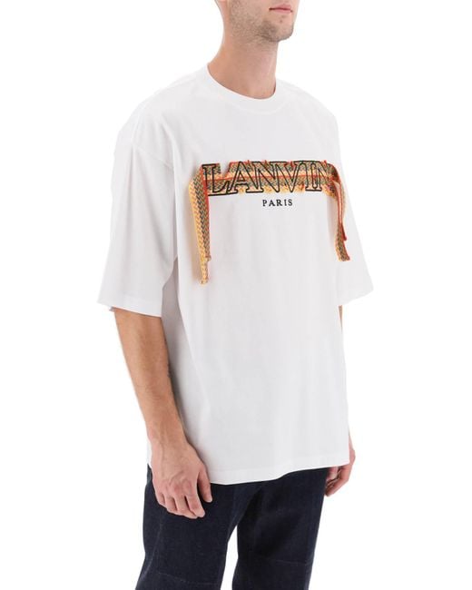 Lanvin White Curb Crew-Neck T-Shirt for men