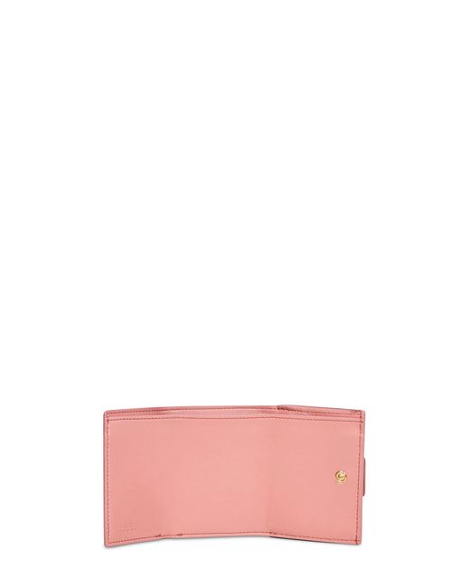 Fendi Pink Micro Trifold Baguette Wallet