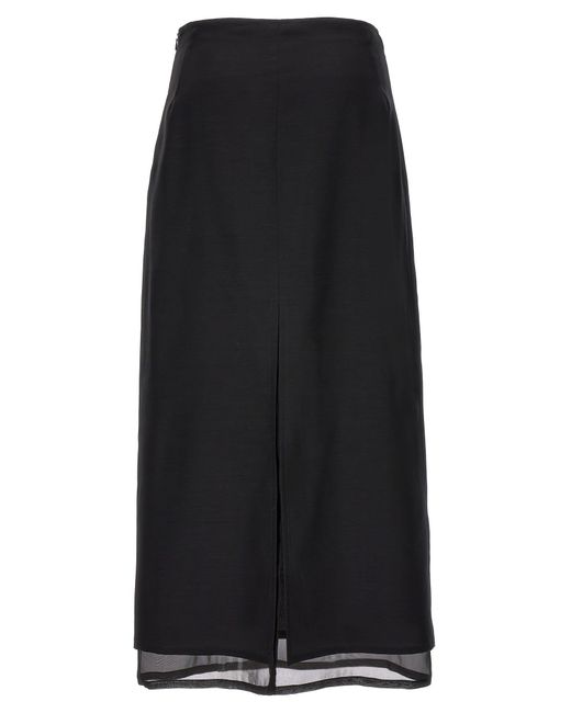 Fabiana Filippi Black Long Skirt