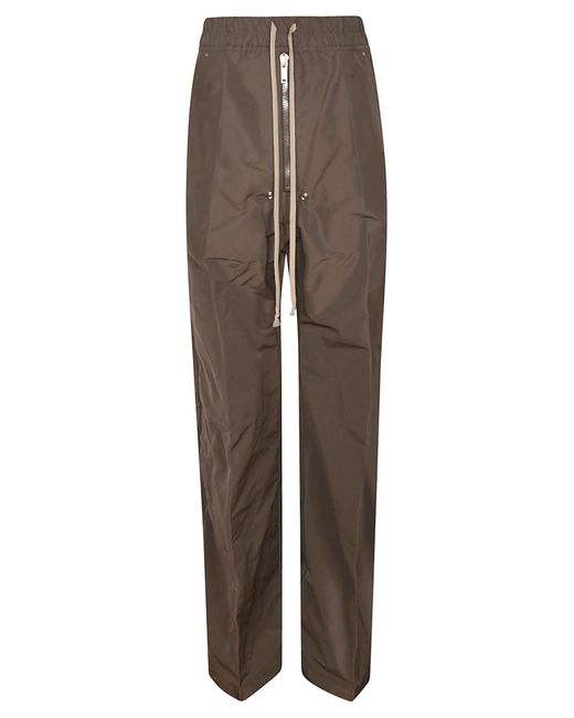 Rick Owens Brown Straight Lace-Up Trousers for men