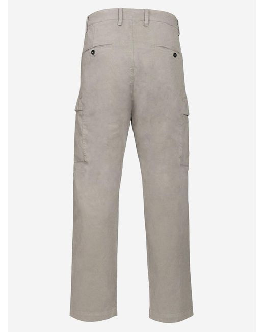 C P Company Gray Cotton-Blend Cargo Trousers for men