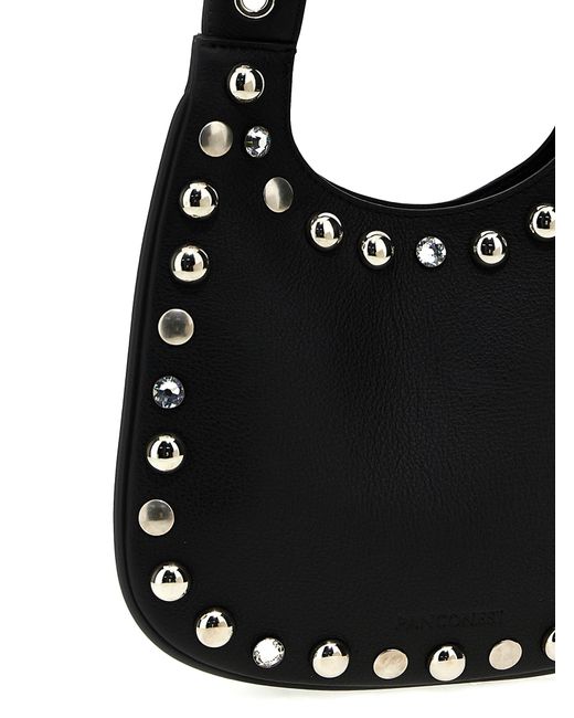 Panconesi Black Diamanti Saddle Bag S Handbag