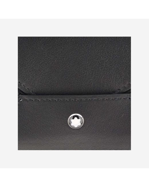 Montblanc Black Card Holder 4 Compartments Meisterstück Selection Soft for men