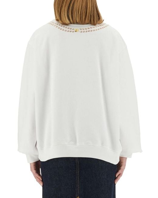 Moschino Natural Breakfast Sweatshirt Cotton Sweatshirts