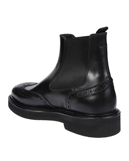 Premiata Black Ankle Boots Cortina for men