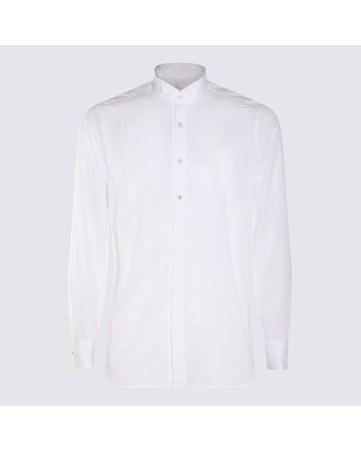 Lardini White Cotton Shirt for men