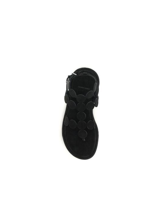Pierre Hardy Black Calf Leather Bos Taurus Platform Sandals