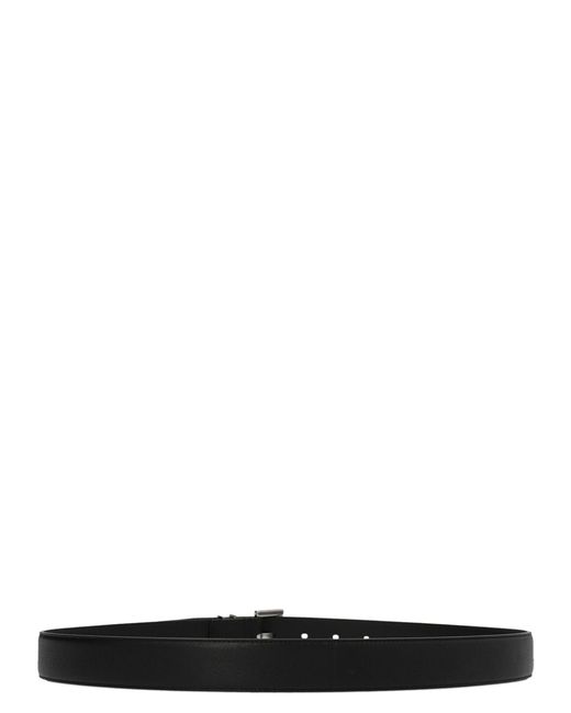 Saint Laurent Black Cassandre Belt for men