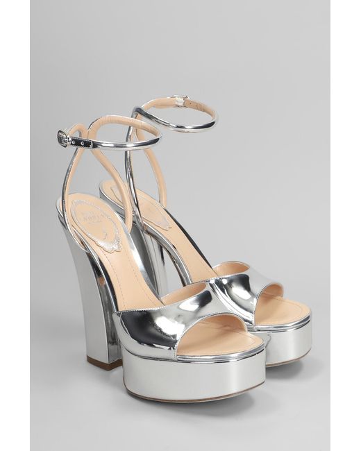 Rene Caovilla Gray Helsa Sandals