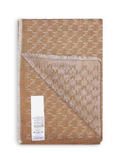 Max Mara Natural M Monogram Jacquard Silk Blend Mxapaniere Stole