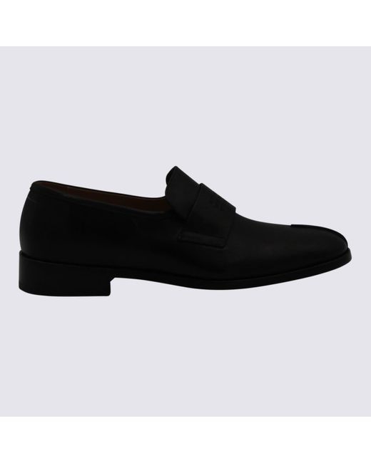 MM6 by Maison Martin Margiela Black Leather Loafers for men