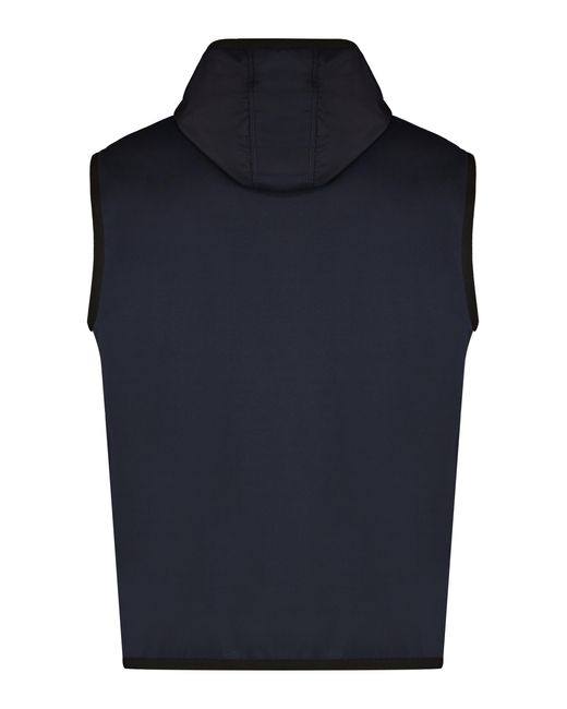 Dolce & Gabbana Blue Sporty Zipper Vest Polyamide Waistcoats & Gilets for men