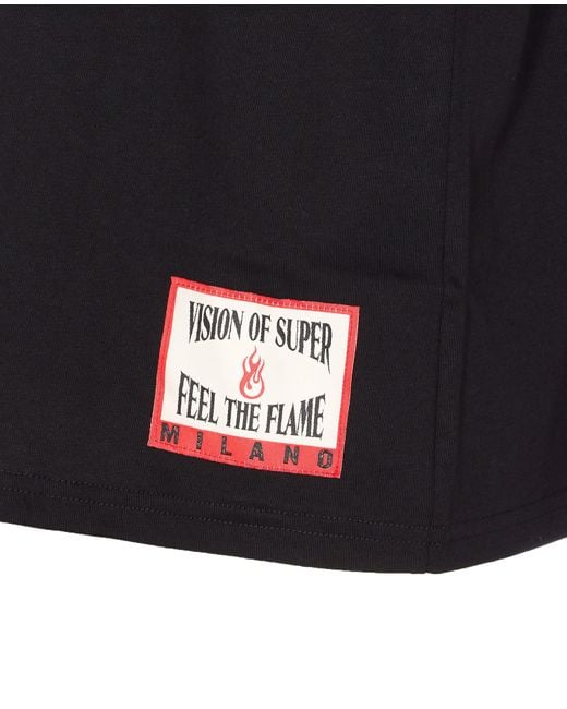 Vision Of Super Black Flames T-Shirt for men