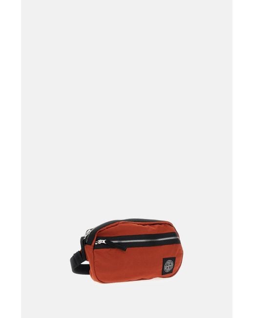 Stone Island Red Belt Bag for men