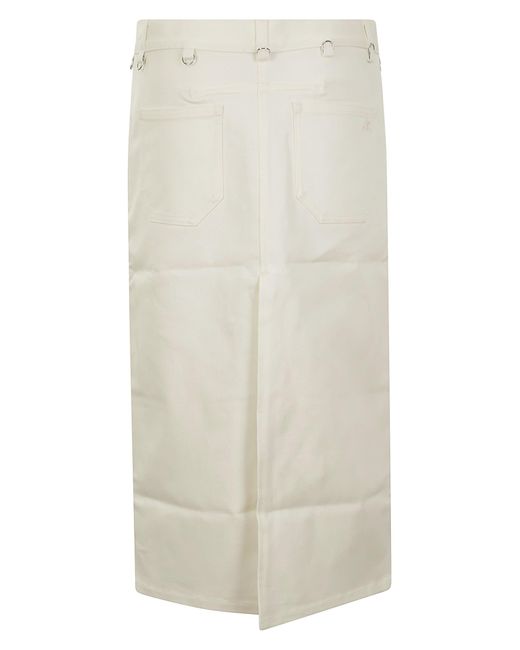 Courreges White Multiflex Denim Skirt