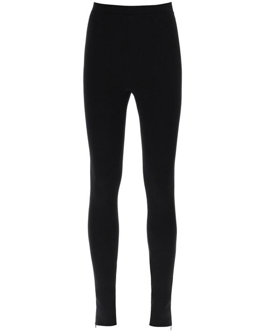 Totême  Black leggings With Zip