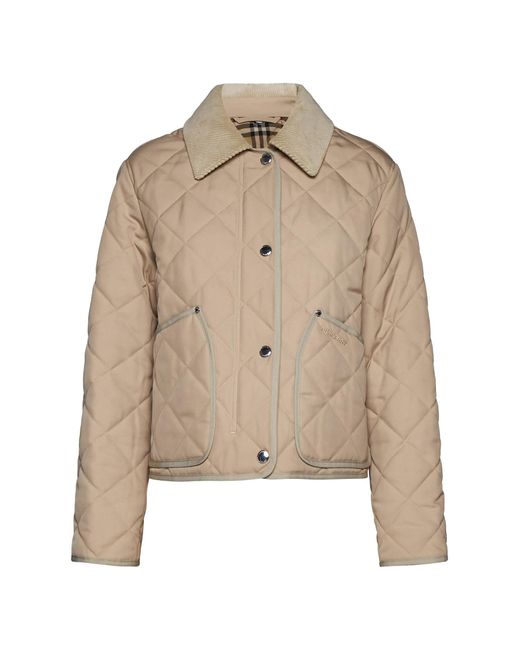 Burberry Natural Quilted Short Jacket