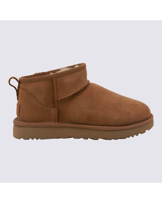 Ugg Brown Suede Ultra Mini Boots