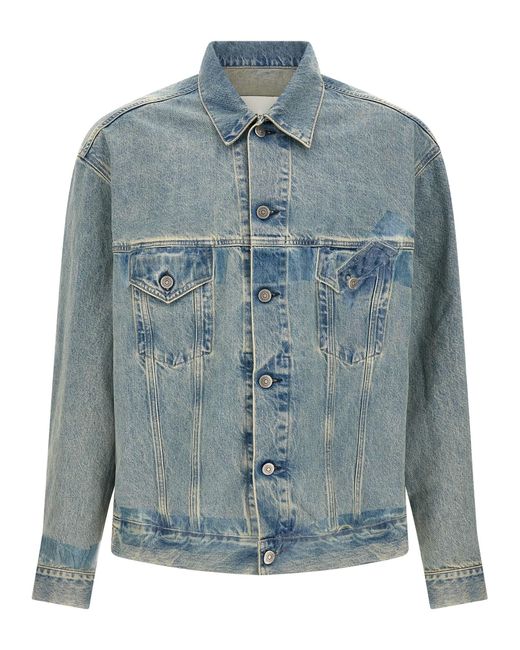Maison Margiela Blue 'Taped' Jacket for men