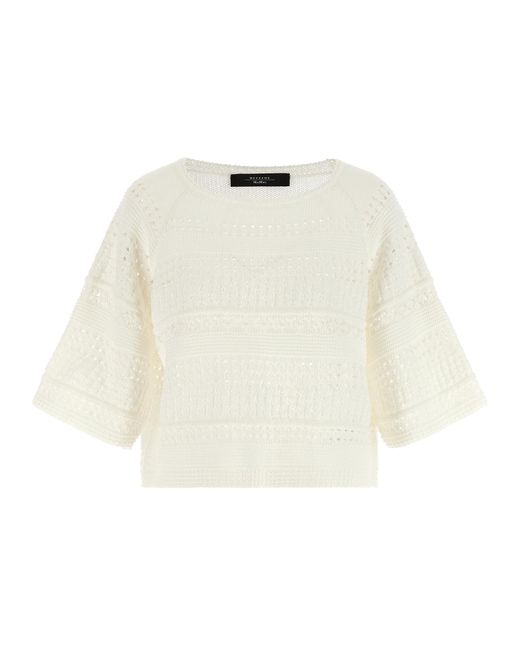 Max Mara White Cotton Cardigan Clothing