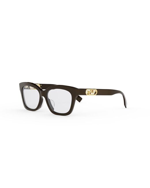 Fendi Black Oval Frame Glasses