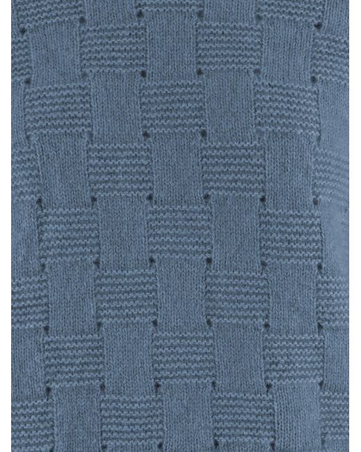 Allude Blue Cashmere And Silk Sweater