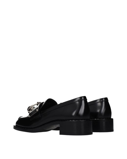 Prada Black Leather Loafers