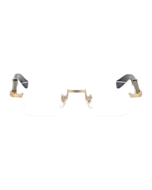 Cartier Ct0377o Glasses in Metallic for Men | Lyst UK