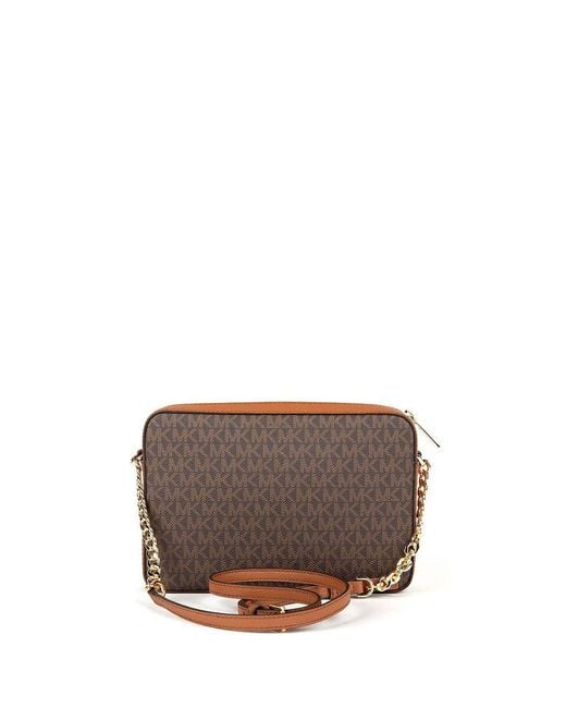 Michael Kors Brown Crossbody Bag 89.Coated Canvas Crossbody-Bags