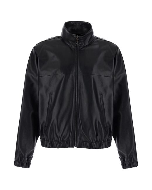 Saint Laurent Black Leather Jacket — Lamb Coat for men