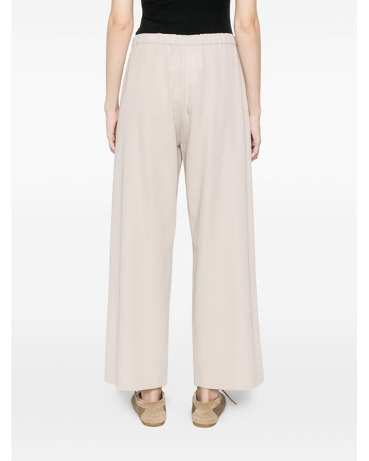 Max Mara White Trousers Smmargenta Wool