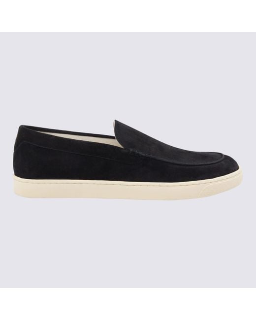 Brunello Cucinelli Black Leather Loafers for men