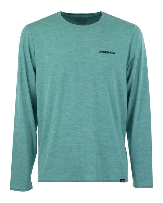 Patagonia Green Long-Sleeved T-Shirt With Logo for men