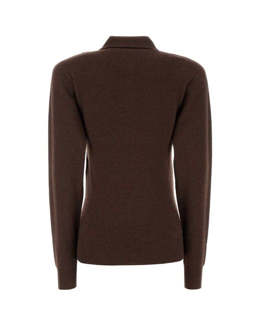 Stella McCartney Brown Cashmere Blend Polo Shirt