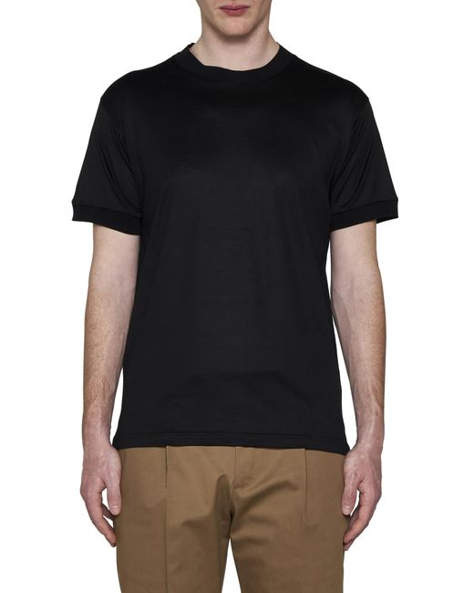 Tagliatore Black T-Shirts And Polos for men