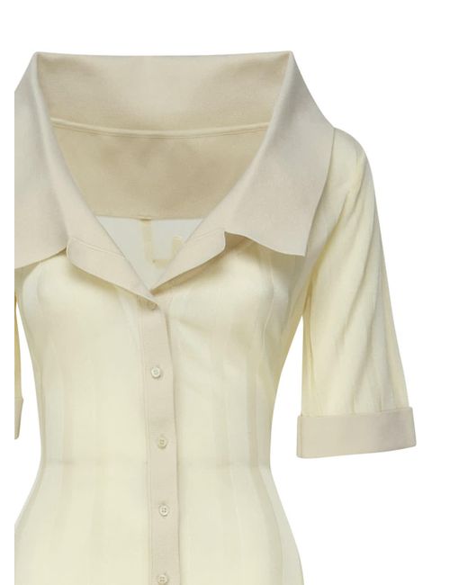 Jacquemus White Robe Manta Mini Dress