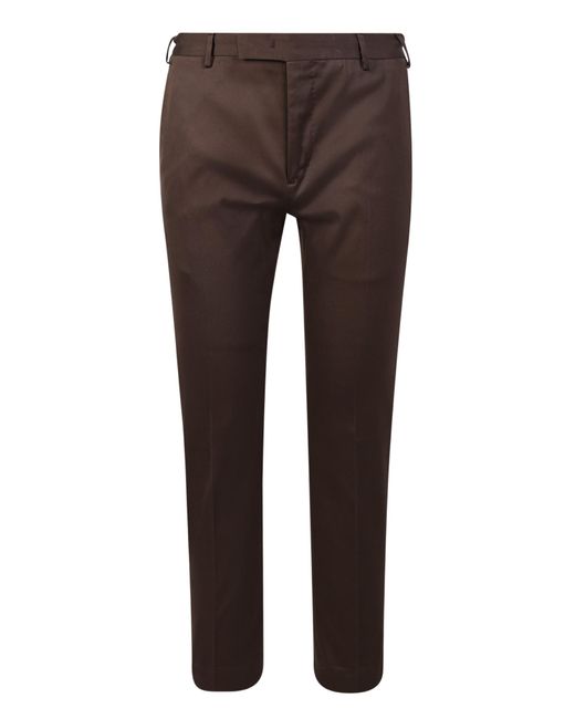 PT01 Brown Pt Torino Satin Skinny Trousers for men