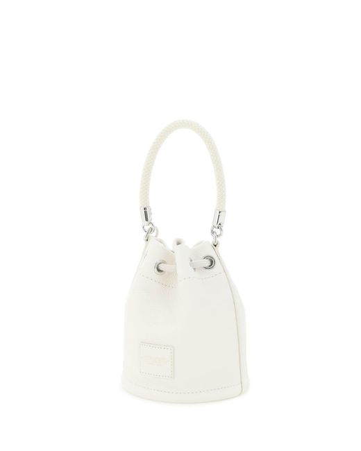 Marc Jacobs White 'the Leather Mini Bucket Bag'