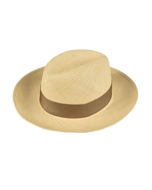 Borsalino Natural Woven Round Hat for men