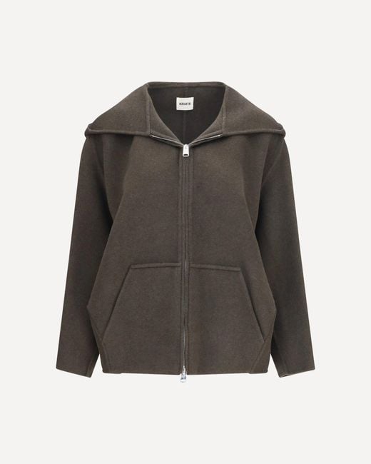 Khaite Gray Veste Dolem En Maille Army Melange Jacket