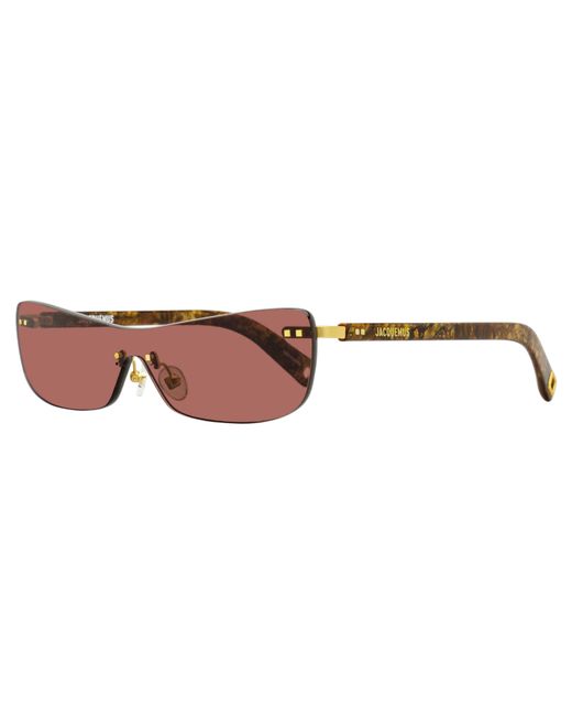 Jacquemus Black Mirada Sunglasses Jac69S 002 Wood Effect- 143Mm Effect/ Plastic (Acetate)/Metal
