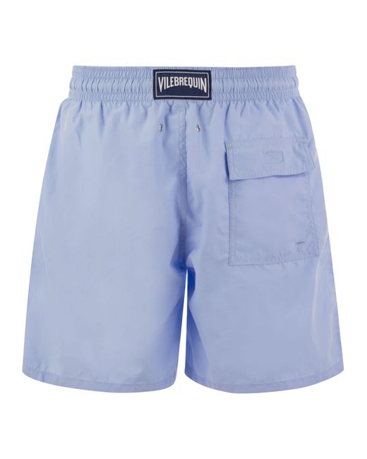Vilebrequin Blue Plain-Coloured Beach Shorts for men