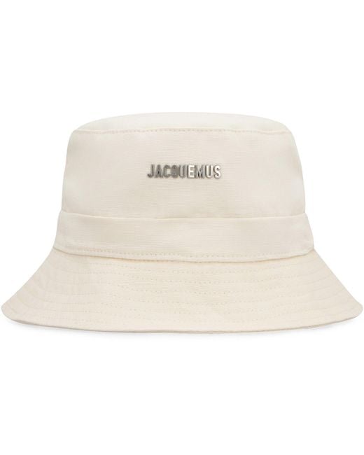 Jacquemus Black Logo Plaque Drawstring Bucket Hat