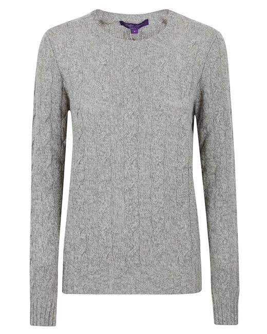 Ralph Lauren Ls Cn-long Sleeve-sweater in Gray | Lyst